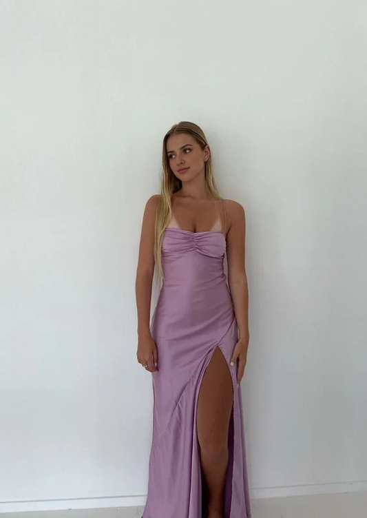 omberprom Elegant Gowns Evening Dresses Purple Mermaid Long Party Dress Slit Prom Dress