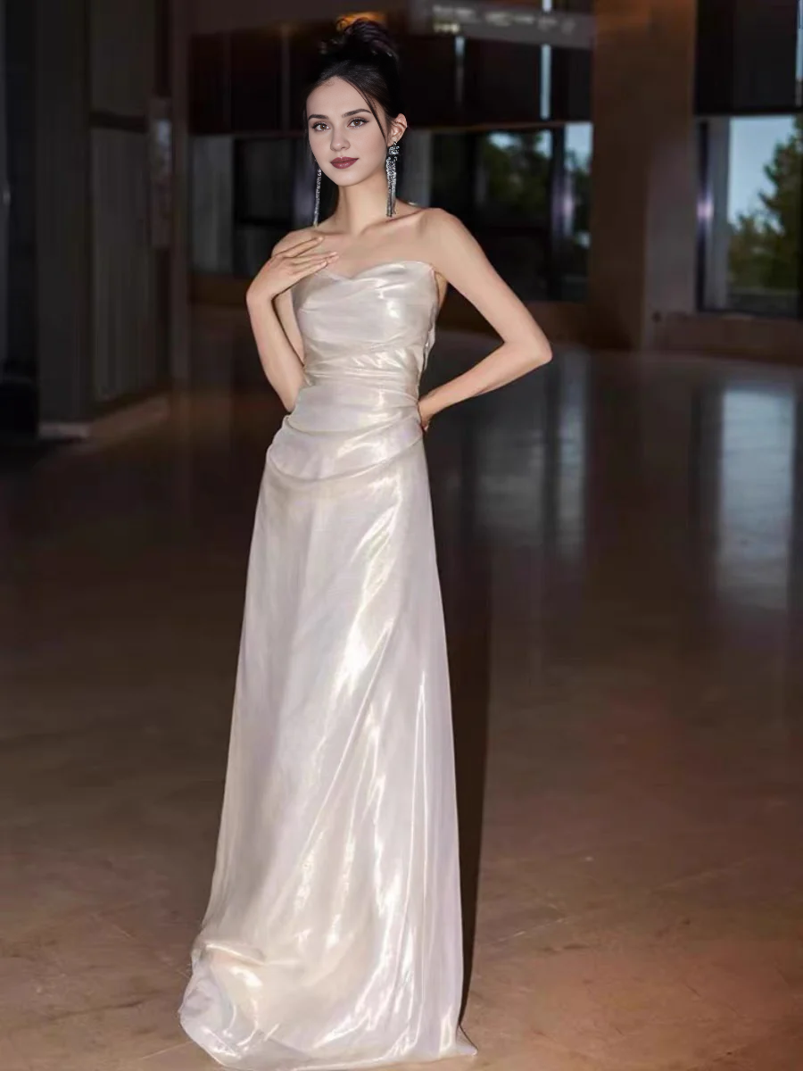 omberprom Elegant Gowns Evening Dresses Strapless A Line Long Prom Dress Formal Evening Party Dress