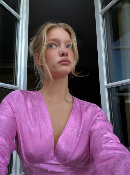 Classy V Neck Pink Satin Long Evening Dress Formal Birthday Prom Dresses SP1356