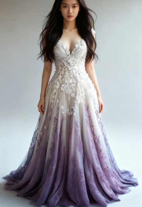 A-Line Straps Tulle Beaded Long Prom Dresses Applique Sweetheart Neck Prom Gowns
