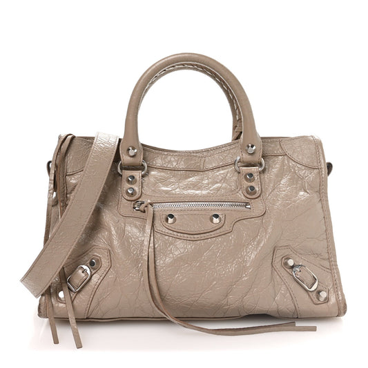 Agneau Arena Storico Silver Hardware Small Le City Beige