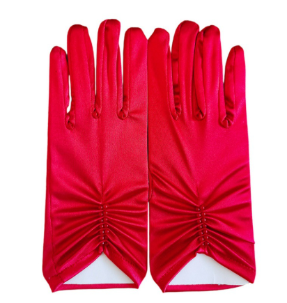 Bridal Elegant Satin Gloves Wrist Gloves for Wedding Opera Dinner Party Gloves     S6222