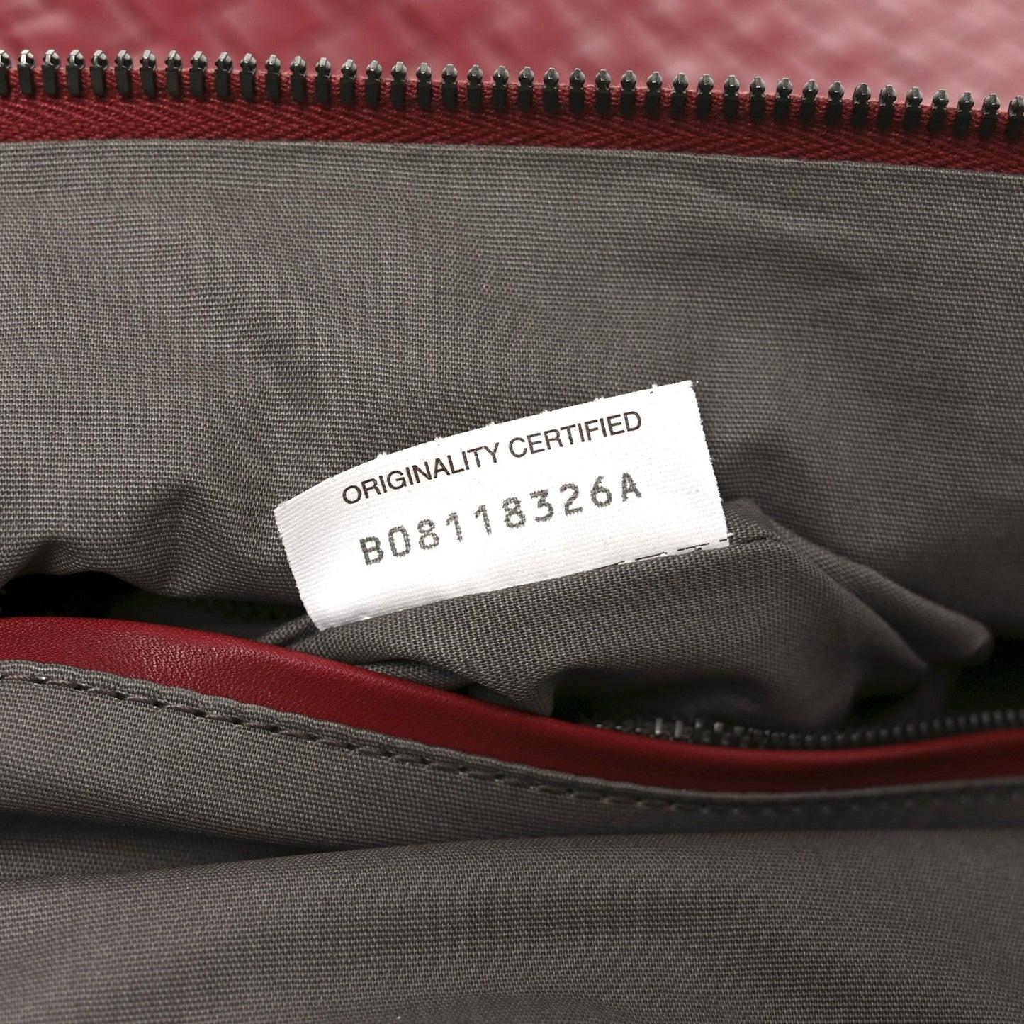 Nappa Intrecciato Medium Convertible Tote Burgundy