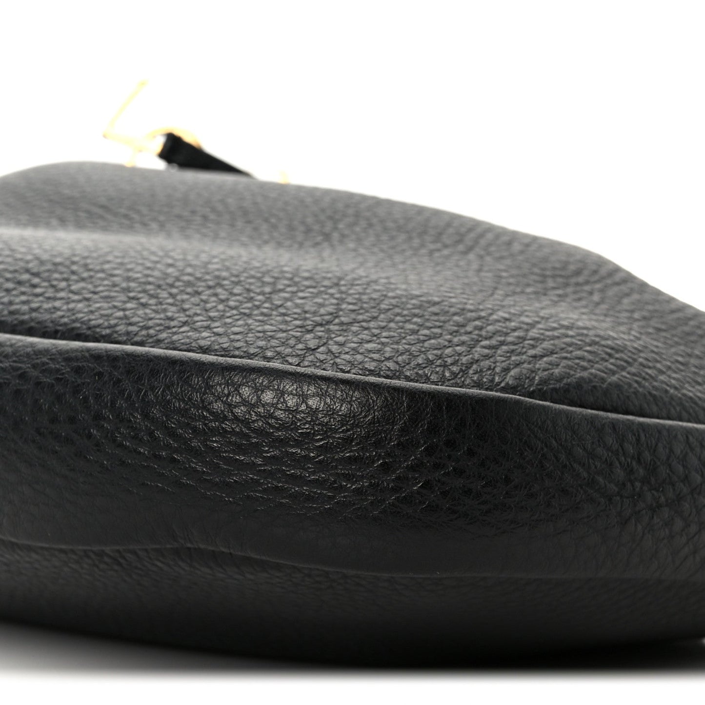 Grained Deerskin Paris VII Small Flat Hobo Black