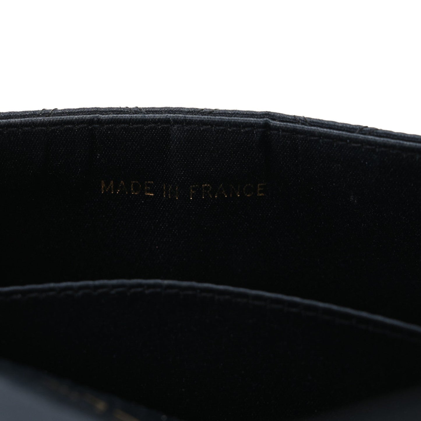 Satin Quilted Mini Single Flap Black