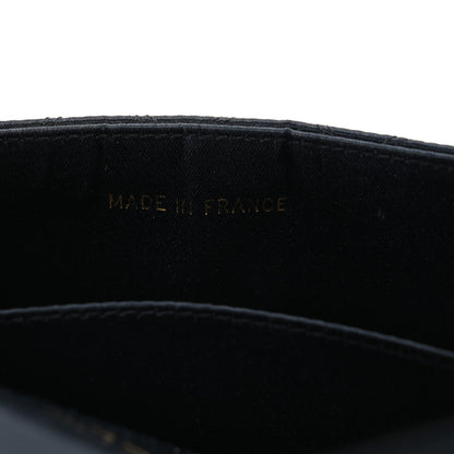 Satin Quilted Mini Single Flap Black