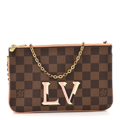 Damier Ebene Double Zip Pochette