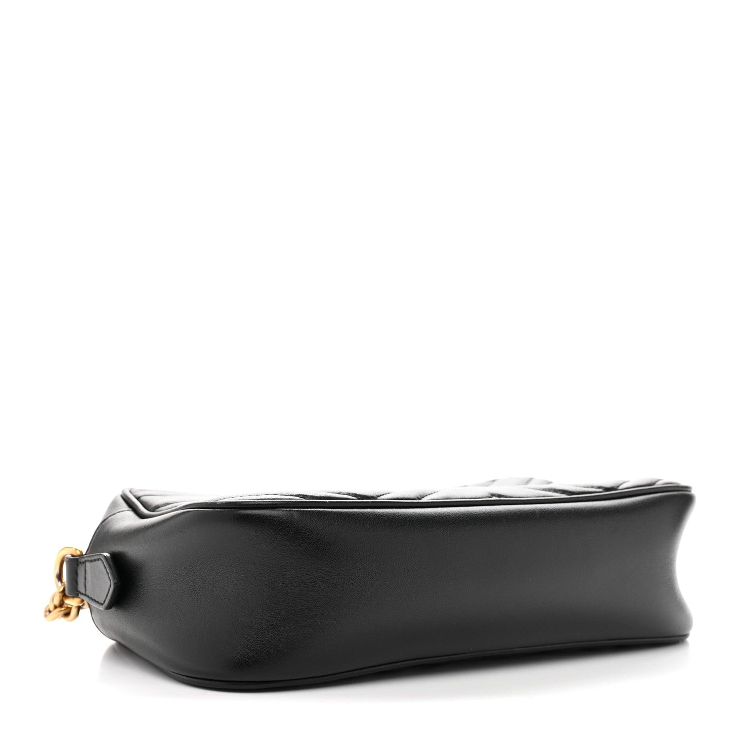 Calfskin Matelasse Small GG Marmont Chain Shoulder Bag Black