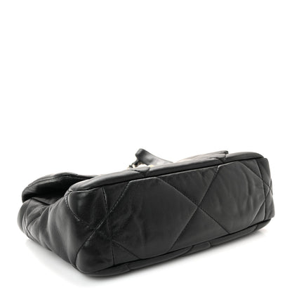 Lambskin Quilted Medium Chanel 19 Flap Black