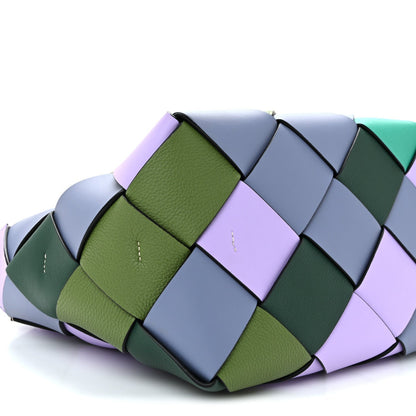 Calfskin Woven Small The Surplus Collection Basket Bag Multicolor