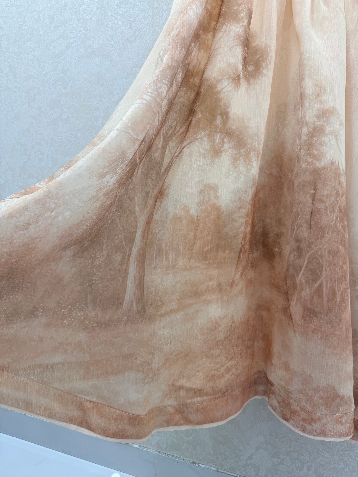 Zimmermann Polly Dress Brown Beige Cotton 347318