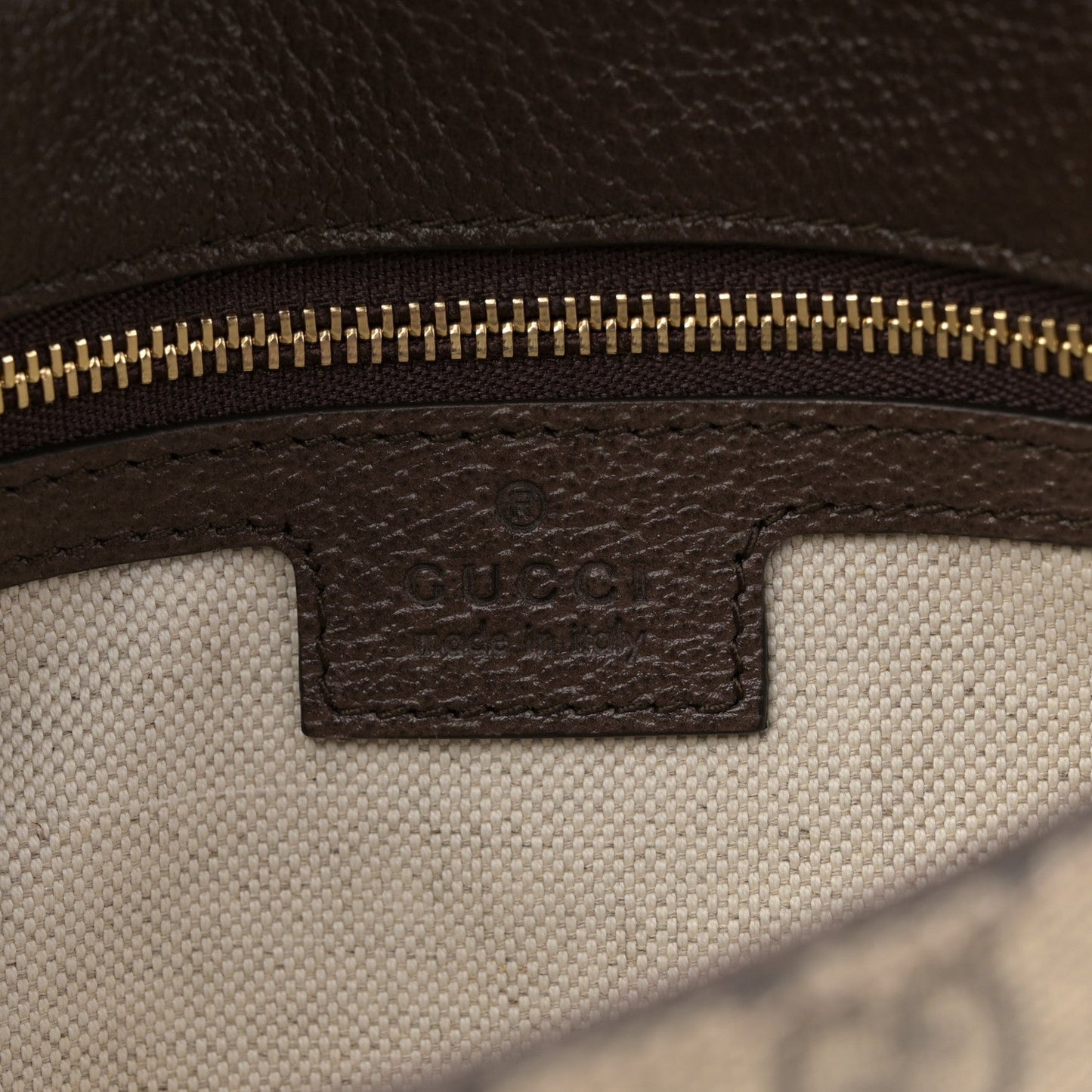 GG Supreme Monogram Textured Dollar Calfskin Blondie Chain Shoulder Flap Bag Beige Ebony New Acero