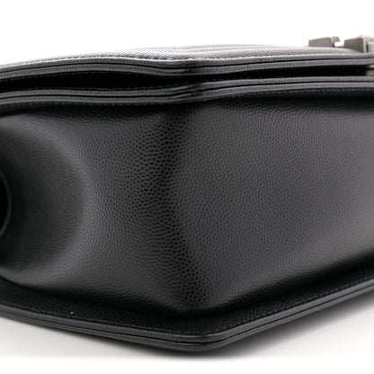 Caviar Quilted Medium Boy Flap Black