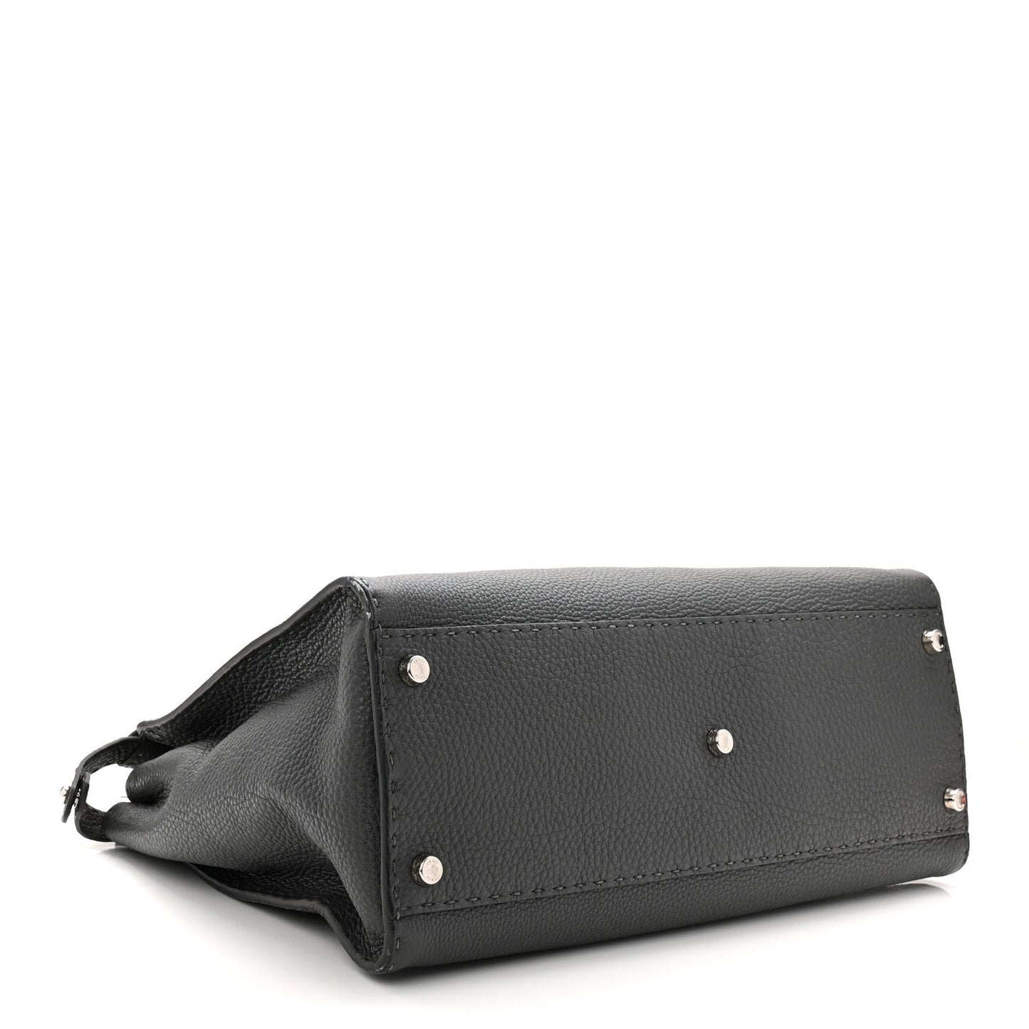 Cuoio Romano Selleria Bi-Color Large Peekaboo Iconic Satchel Asfalto Latte