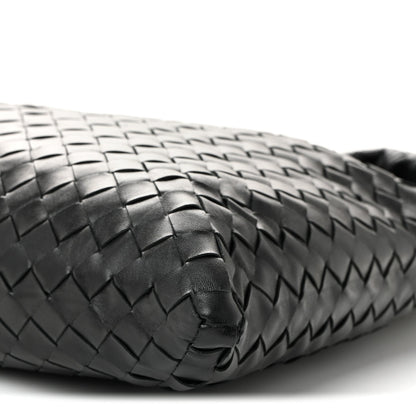 Calfskin Intrecciato Large Hop Black