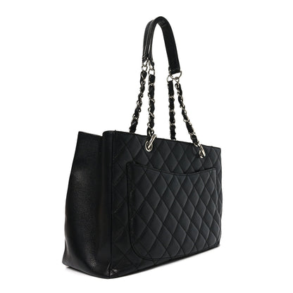 Caviar Quilted Grand Shopping Tote GST Black