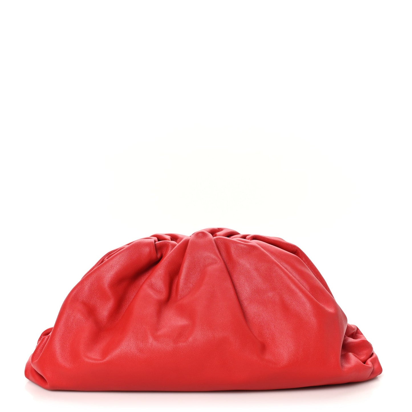 Smooth Butter Calf The Pouch Oversized Clutch Bright Red