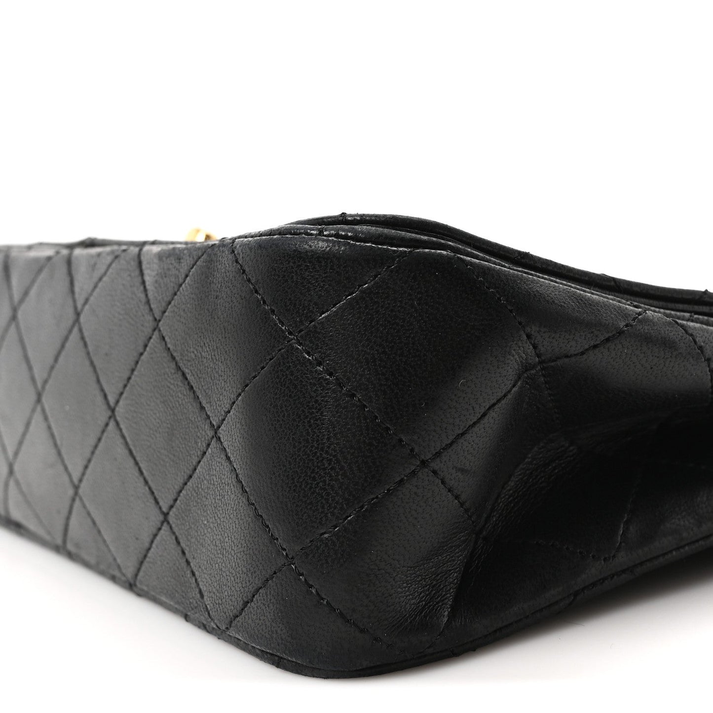 Lambskin Quilted Small Single Flap Black