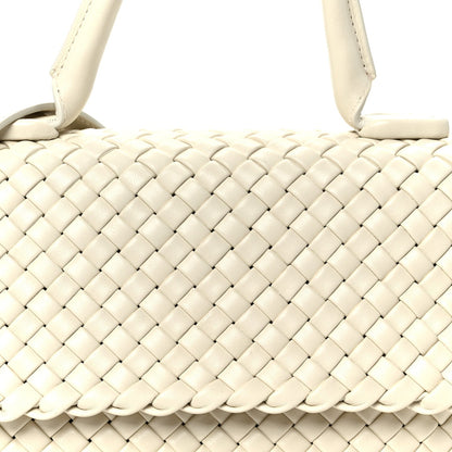 Nappa Intrecciato Patti Top Handle Bag Sea Salt