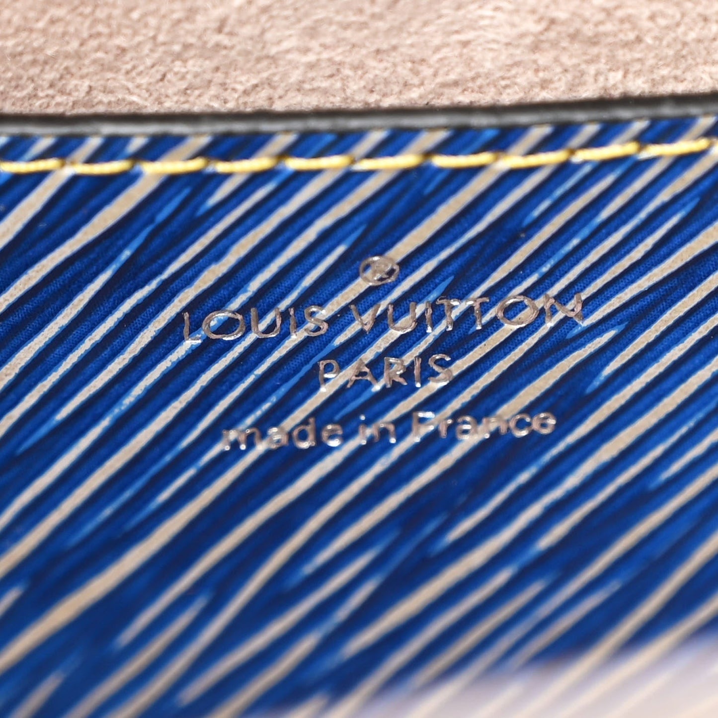 Epi Complice Trunks and Bags Twist Shoulder Bag MM Denim Light