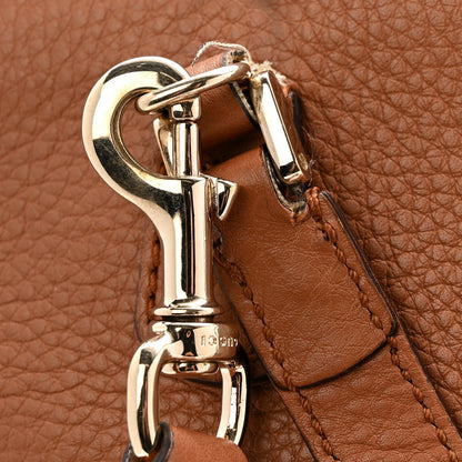 Calfskin Large Label Tote Brown