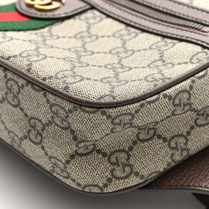 Soft GG Supreme Monogram Medium Ophidia Belt Bag Dark Brown
