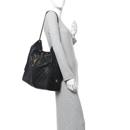 Caviar Quilted Large Chanel 25 Handbag Black