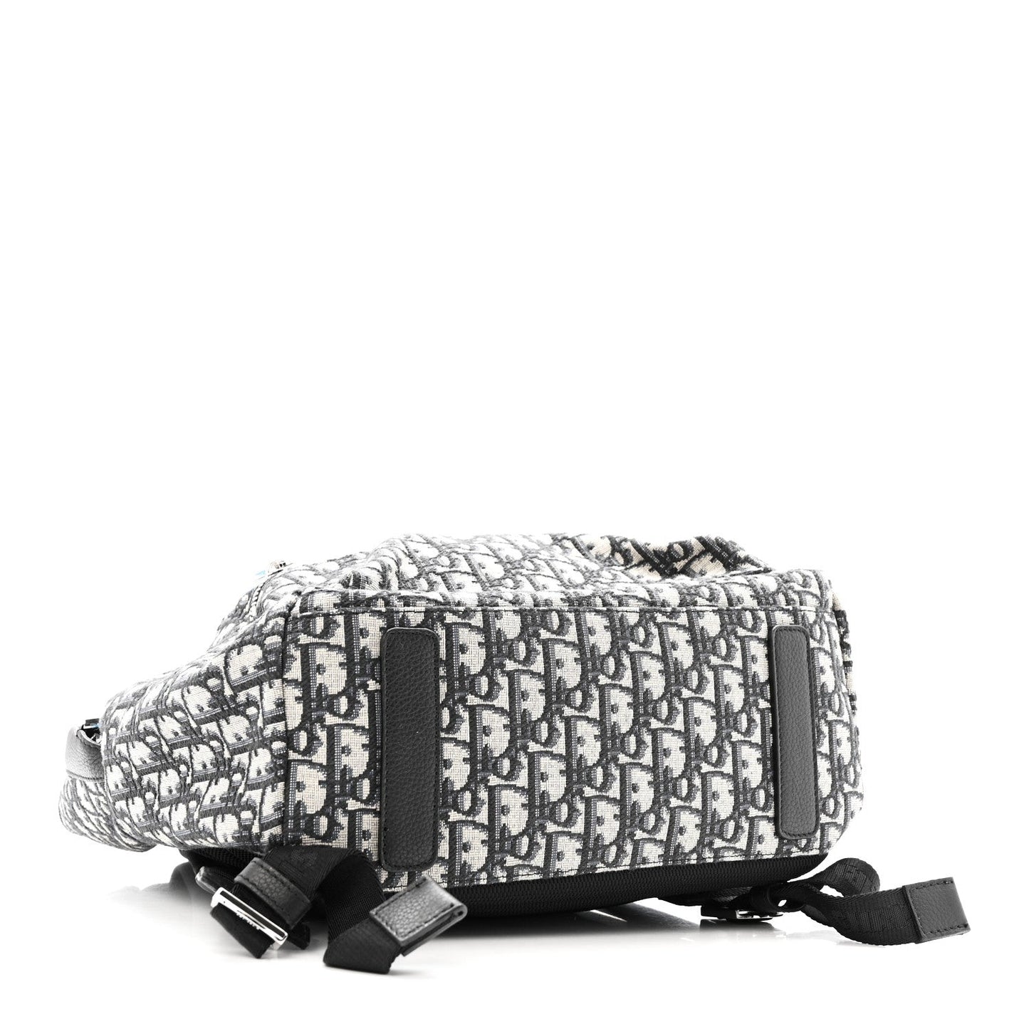 Oblique Calfskin Rider Backpack Beige Black