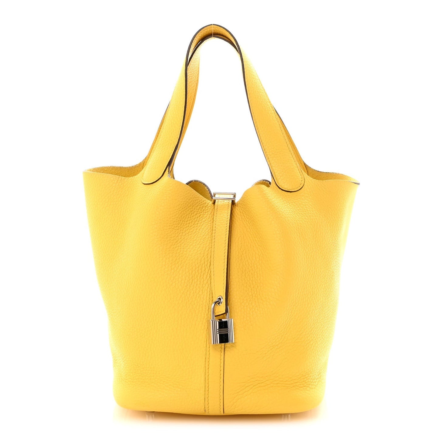 Taurillon Clemence Picotin Lock 22 MM  Jaune De Naples