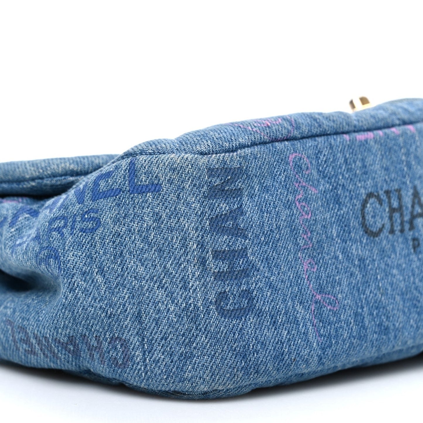 Denim Quilted Denim Large Mood Flap Blue Multicolor