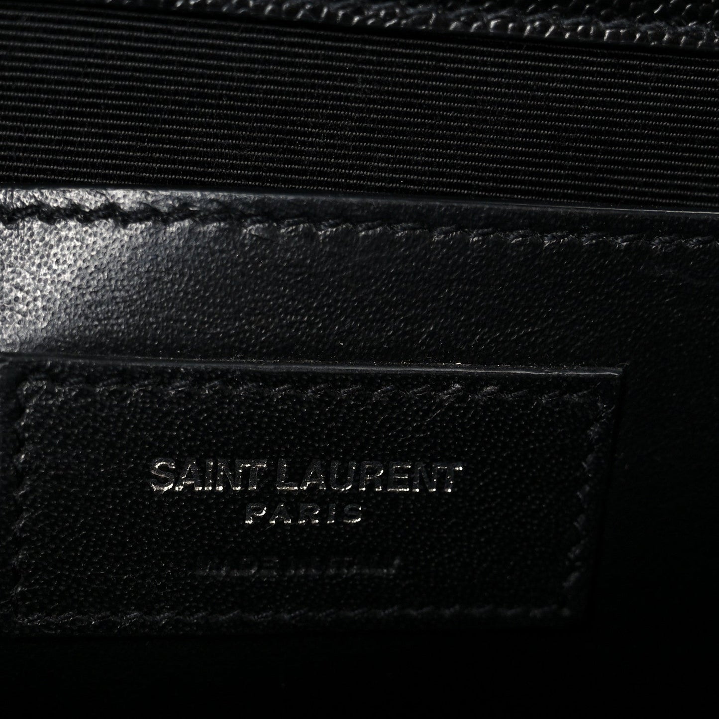 Grain De Poudre Textured Mixed Matelasse Triquilt Medium Monogram Satchel Black
