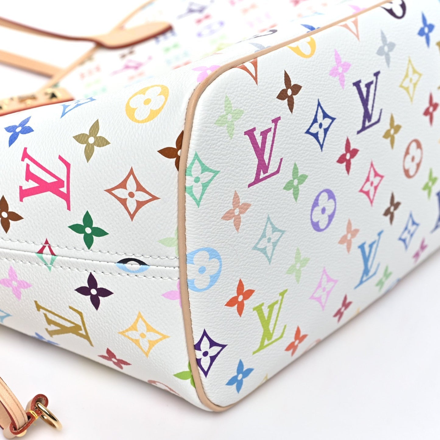 LV X TM Monogram Multicolor Neverfull MM White