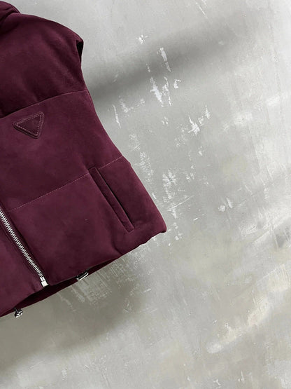PRADA 25S SUEDE DOWN VEST 385