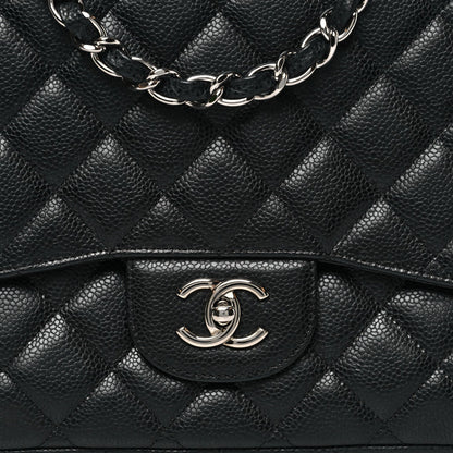 Caviar Quilted Jumbo Single Flap Black