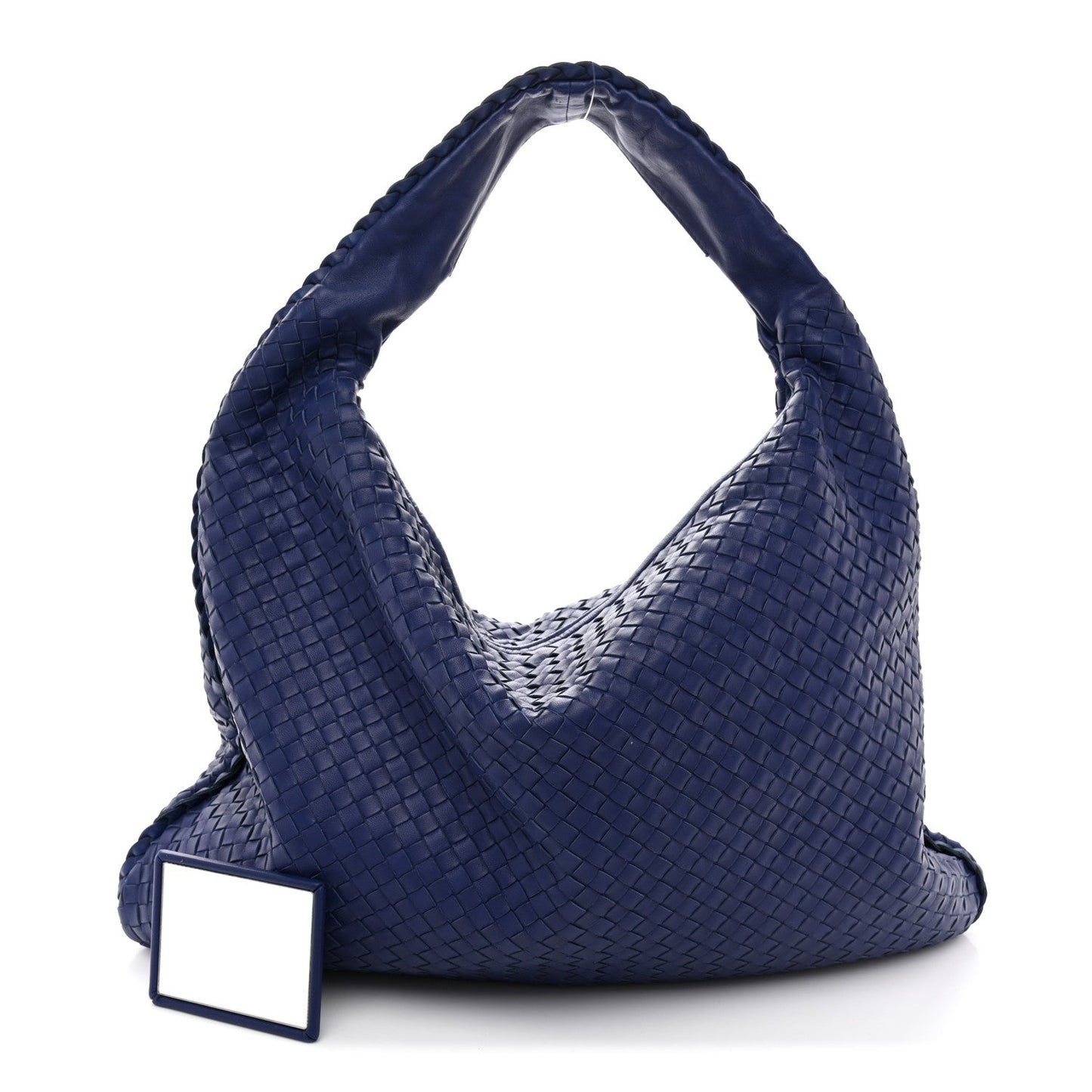 Nappa Intrecciato Maxi Veneta Hobo Baltic Blue