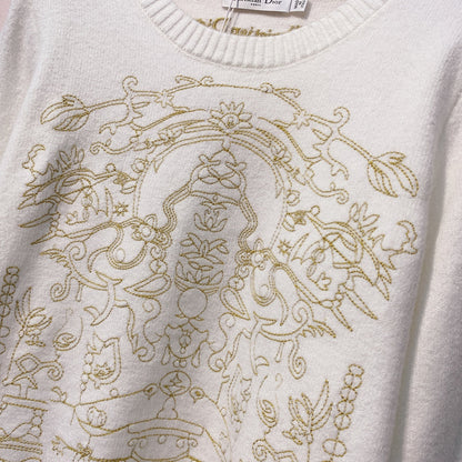 CD 25 Knit Sweater White Wool 320041