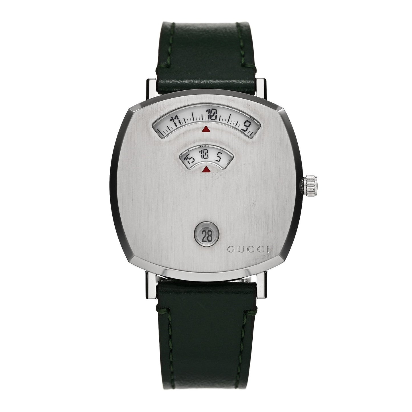 Stainless Steel Calfskin 35mm Grip Quartz Watch Green