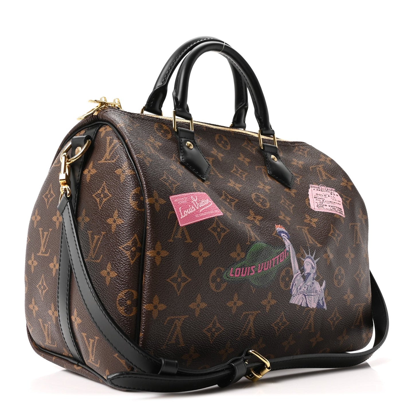 Monogram My World Tour Speedy Bandouliere 30 Black