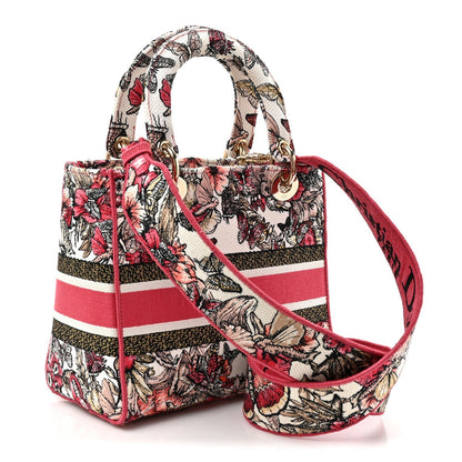 Canvas Embroidered Butterfly Print Medium Lady D-Lite Multicolor