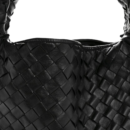Calfskin Intrecciato Small Hop Black