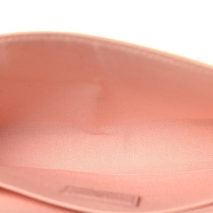 Damier Azur Pochette Felicie Chain Wallet Rose Ballerine
