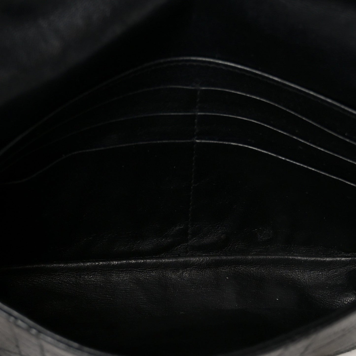 Grained Calfskin Cannage Diorling Wallet On Chain Black