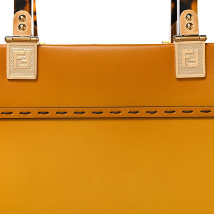 Vitello King Tamponato Plexiglass Medium Fendi Sunshine Shopper Tote Mimosa