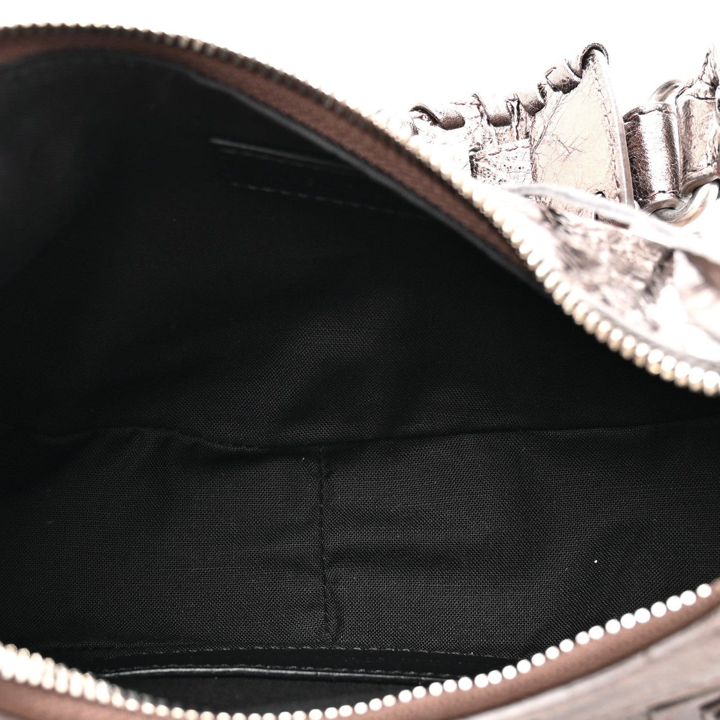 Metallic Agneau Arena Le Cagole Shoulder Bag XS  Dark Bronze