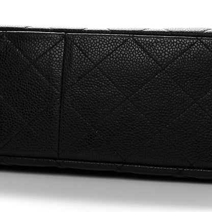 Caviar Quilted Jumbo Single Flap Black