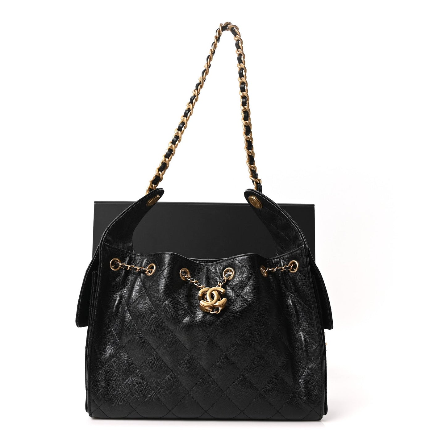 Caviar Quilted Small Chanel 25 Handbag Black
