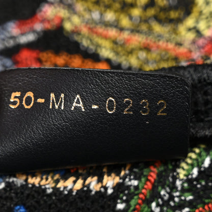 Canvas Embroidered Zodiac Fantastico Saddle Bag Black Multicolor