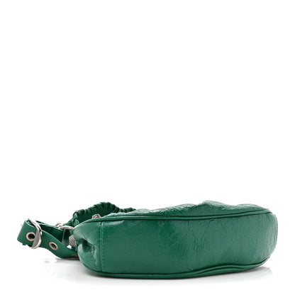 Agneau Arena Le Cagole Shoulder Bag XS Jade