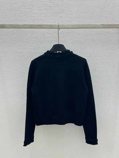 CC 25 Cardigan Black And White Cashmere 226856
