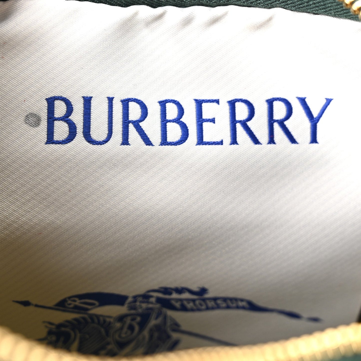Canvas Knitted Check Mini Peg Duffle Bag Ivy